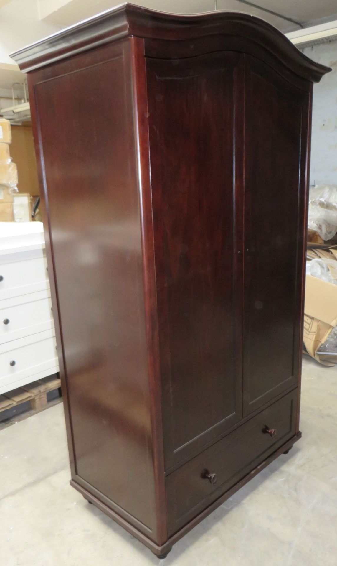 1 x Silver Cross Dorchester Full Size Wardrobe - Finished In Rich Dark Cherry - 61x108x186.5cm - - Image 14 of 15