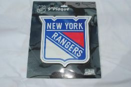12 x 9" NHL Hockey New York Rangers Plaques - New/Boxed - CL185 - Ref: DRT0755 - Location: Stoke-on-