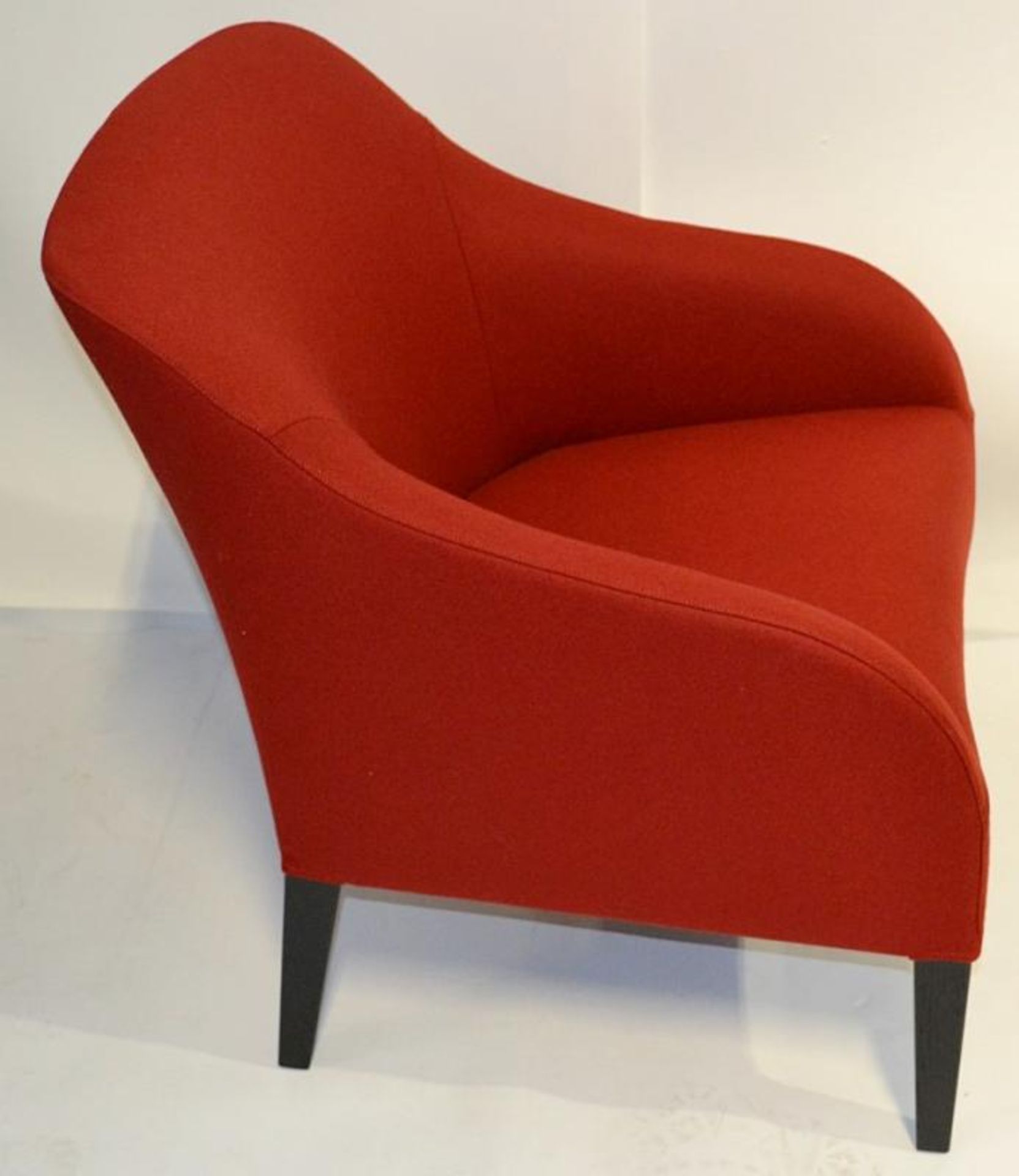 1 x B&B ITALIA Maxalto "Agathos" Armchair In Bright Red With Black Legs - Designed By Antonio Citter - Image 4 of 7