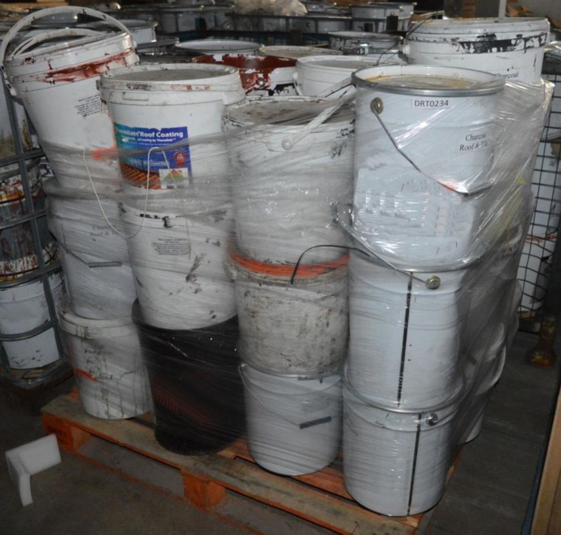 Approx. 36 x 20 Litre Assorted Tins of Paint inc. Roof & Tile, Thermilate + More - Ref: DRT0234 -