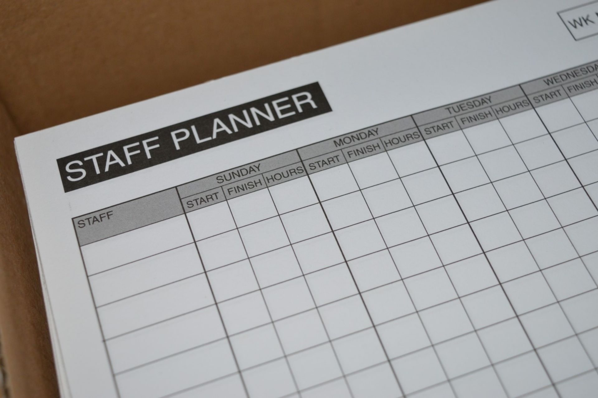 900 x A4 Size Staff Planners - Includes 18 Books of 50 Sheets - New Stock - CL011 - Ref JP024 - - Image 2 of 3