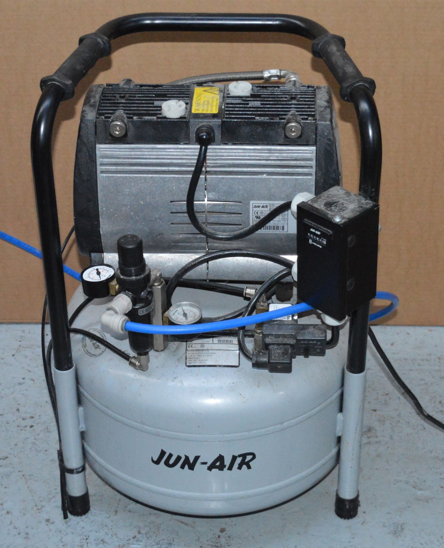 1 x Jun-Air OF302-25B Oil-free 25l Air Compressor - Good Working Order - Quiet Operation - Oil