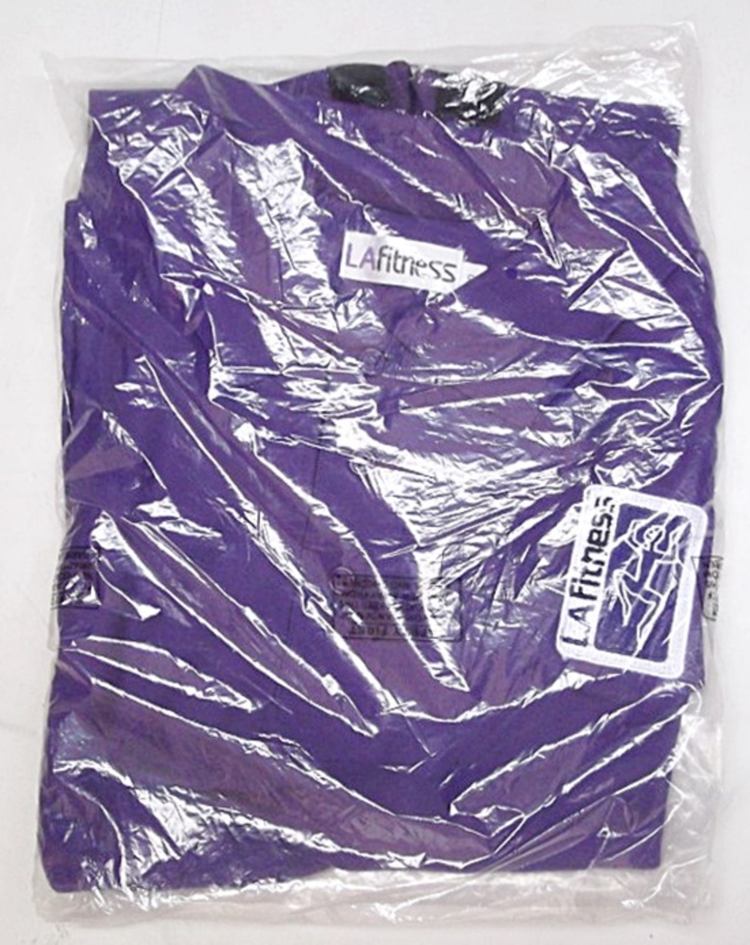 10 x LA Fitness Branded POLO Shirts - Size XXXL - Colour: Purple - CL155 - New & Sealed - - Image 2 of 3