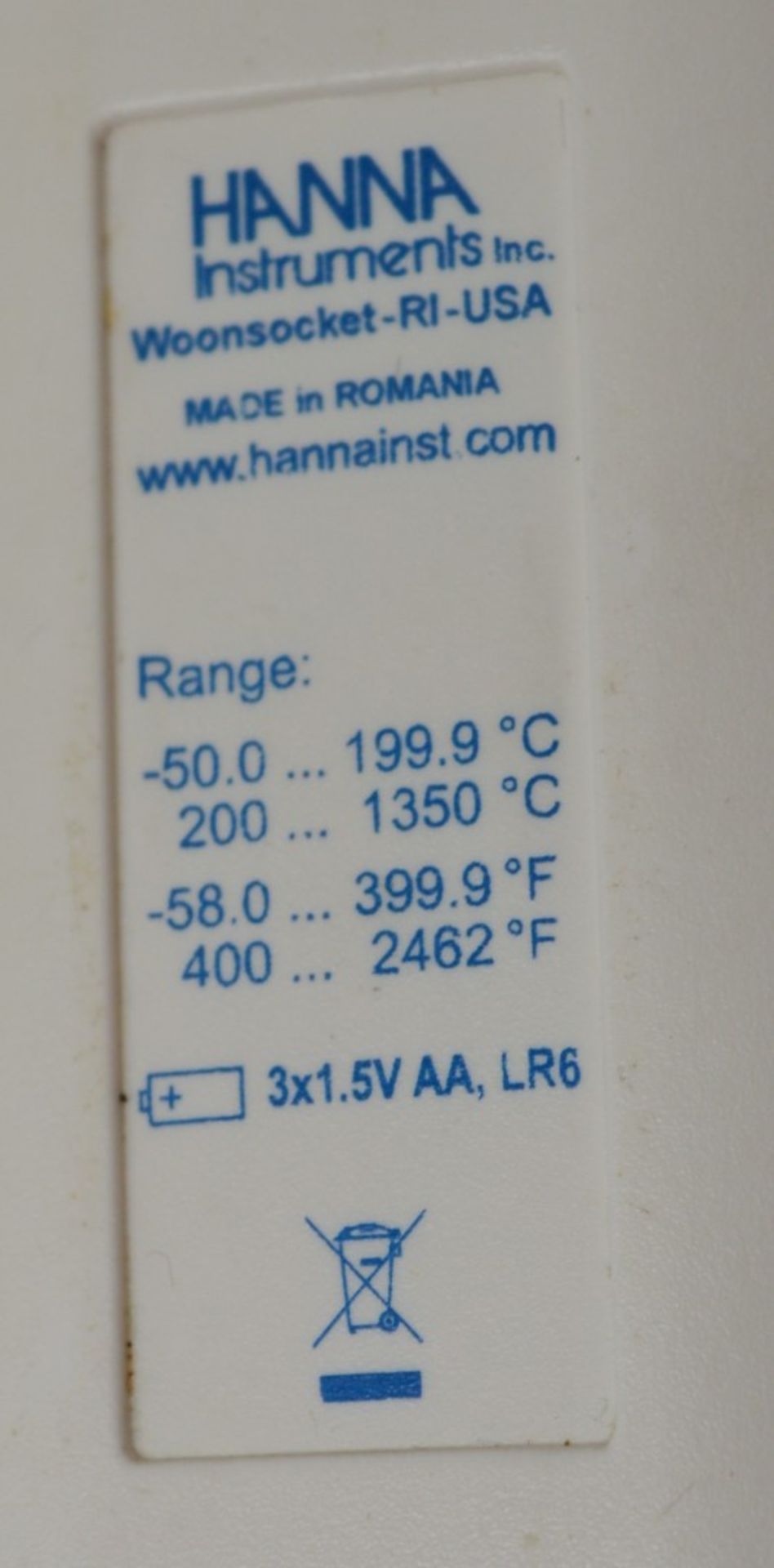 1 x Hanna HI 935007 K-Thermocouple Thermometer - CL011 - Ref JP005 - Location: Altrincham WA14 - RRP - Image 3 of 3