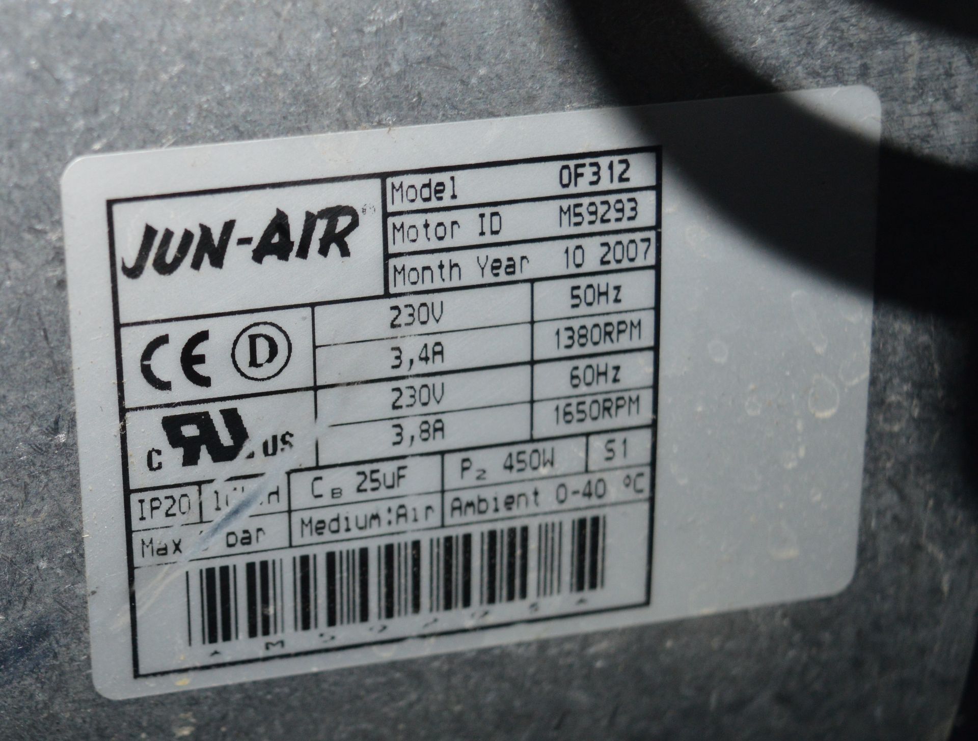 1 x Jun-Air OF302-25B Oil-free 25l Air Compressor - Good Working Order - Quiet Operation - Oil - Image 3 of 5