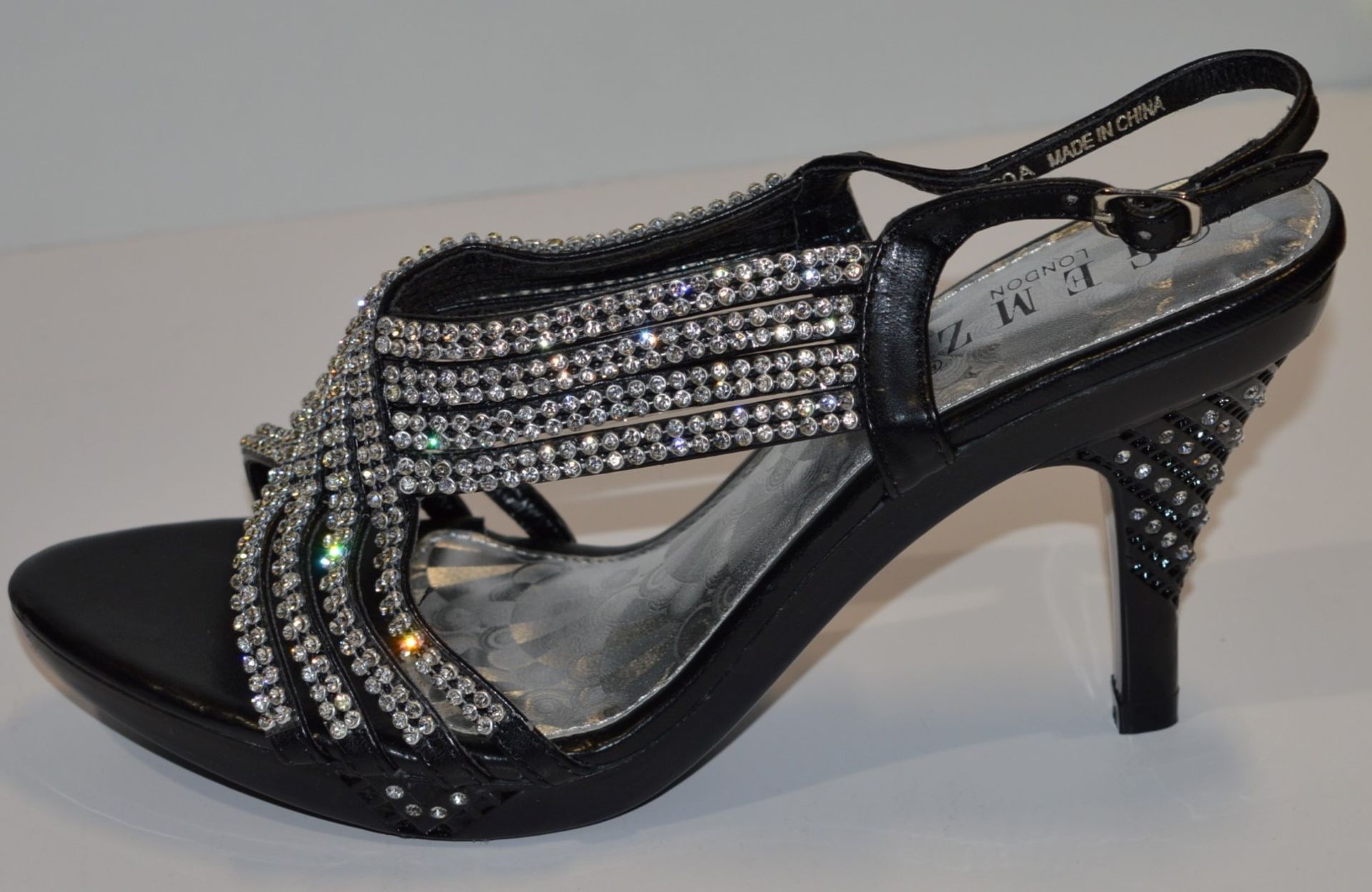 1 x Pair of Gemz London Ladies High Heel Diamante Evening Shoes - Size 7 - Unused Stock - CL214 - - Image 11 of 11