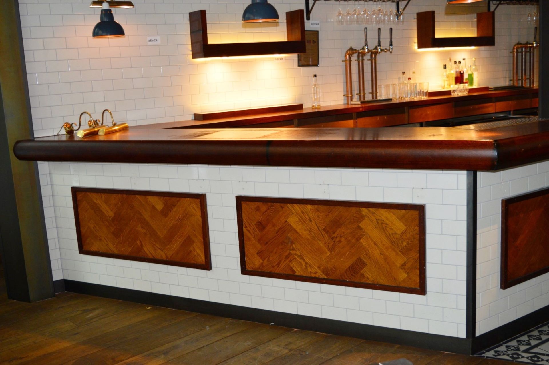 1 x Large Pub / Restuarant Bar With Tiled Front and Framed Parquet Flooring Design - Also Includes - Image 23 of 25
