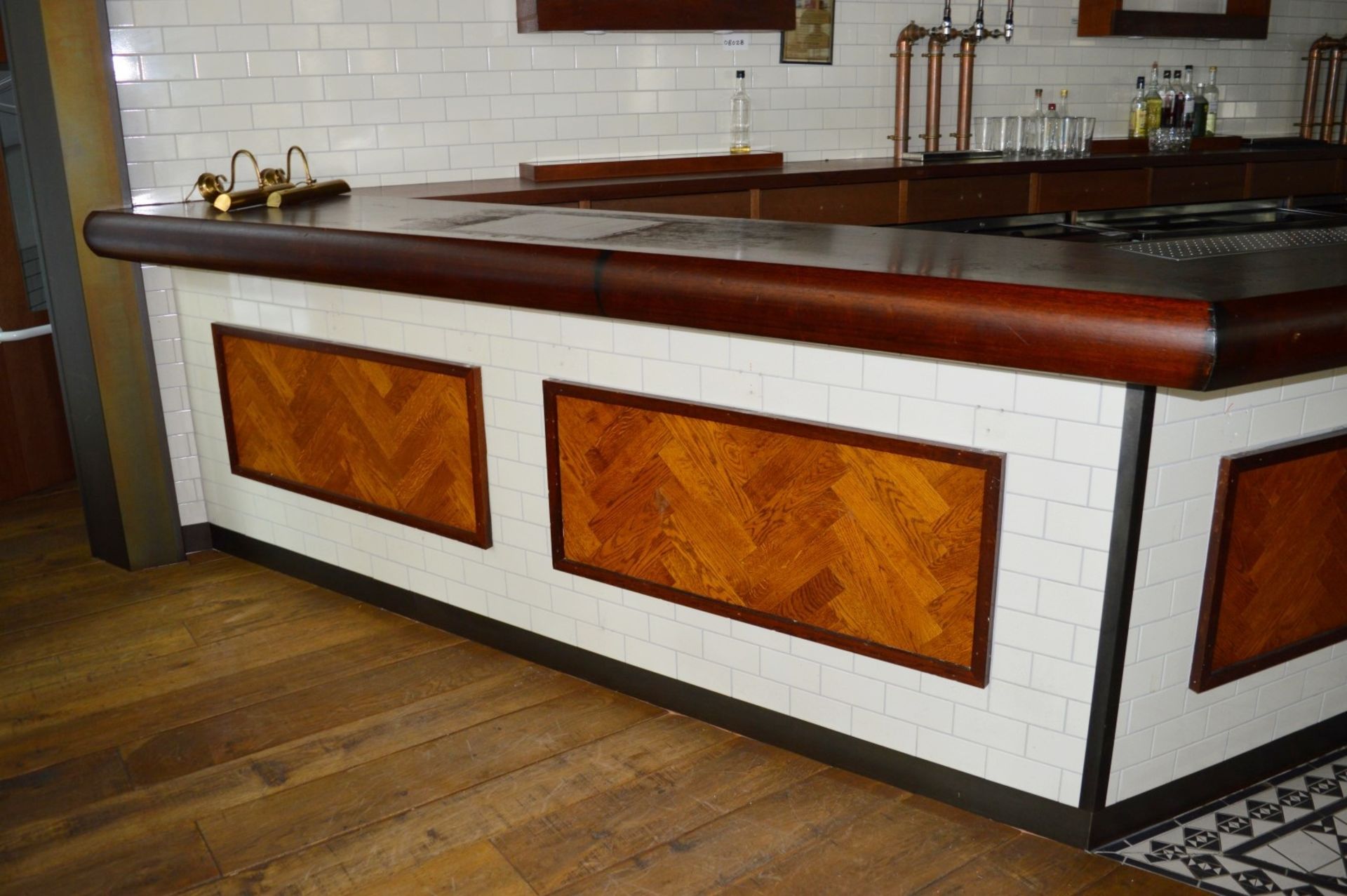1 x Large Pub / Restuarant Bar With Tiled Front and Framed Parquet Flooring Design - Also Includes - Image 7 of 25