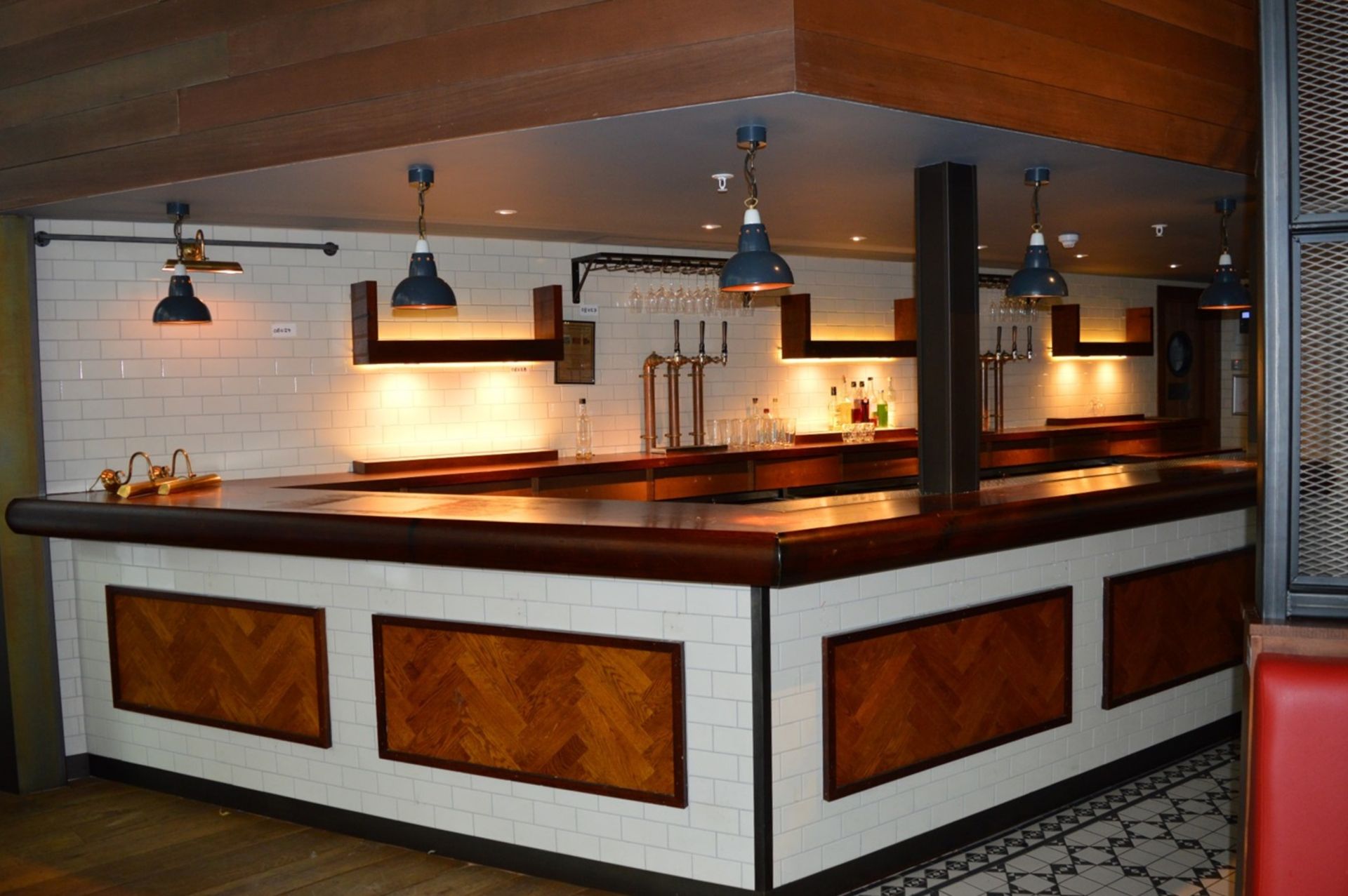 1 x Large Pub / Restuarant Bar With Tiled Front and Framed Parquet Flooring Design - Also Includes - Image 22 of 25
