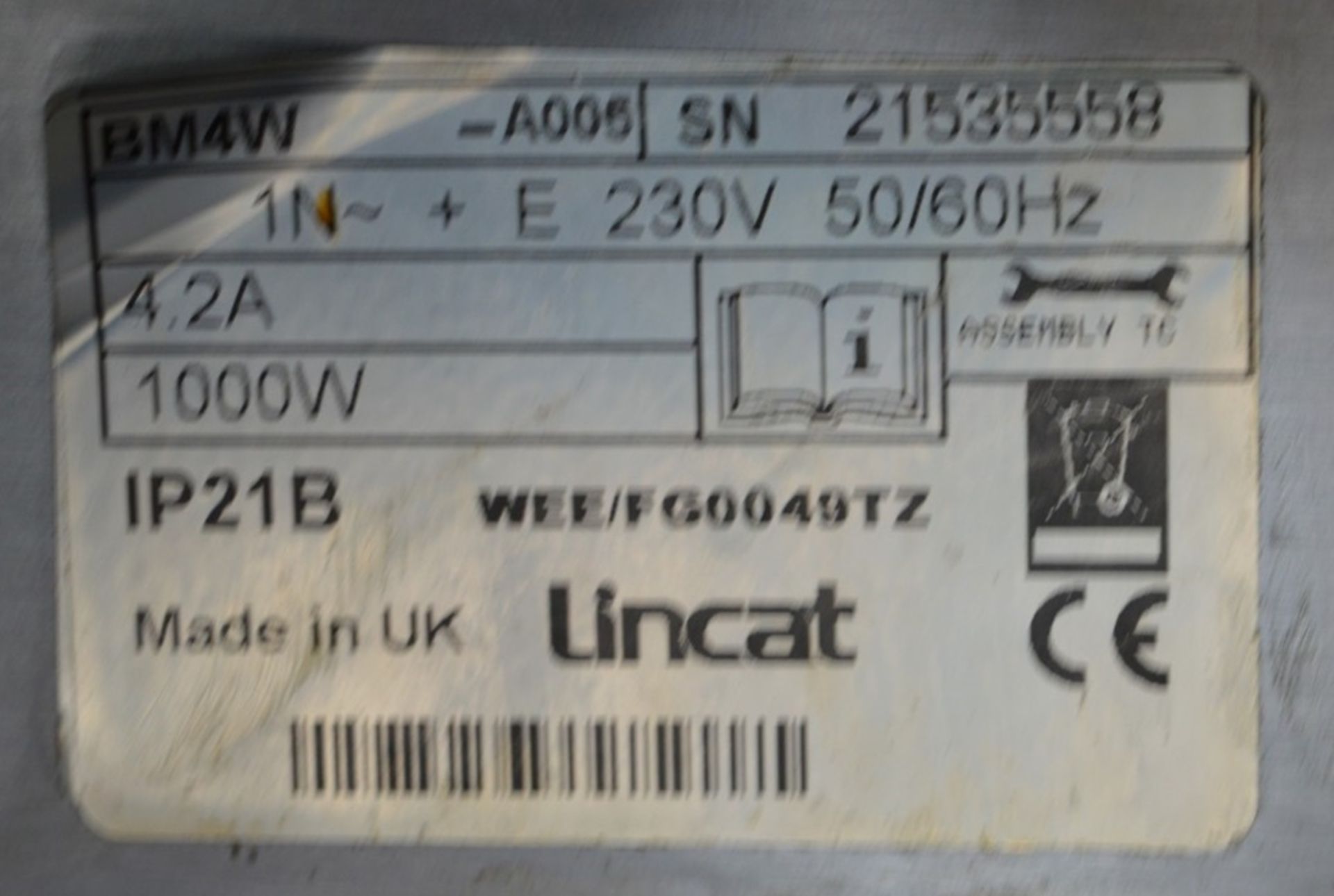 1 x Lincat Stainless Steel Desktop Fryer - Model BM4W - CL245 - Location: London EC4M COLLECTIONS: - Image 3 of 3