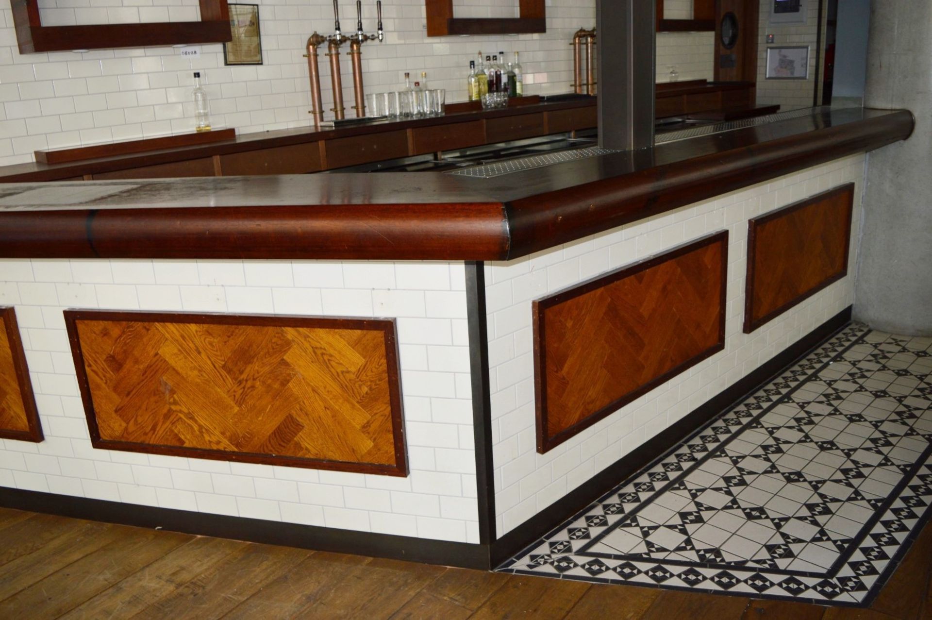 1 x Large Pub / Restuarant Bar With Tiled Front and Framed Parquet Flooring Design - Also Includes - Image 8 of 25