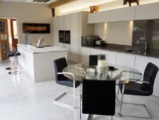 1 x Stunning NOBILIA Laser 615 Handleless FITTED KITCHEN With Granite Worktops and Corian Centre