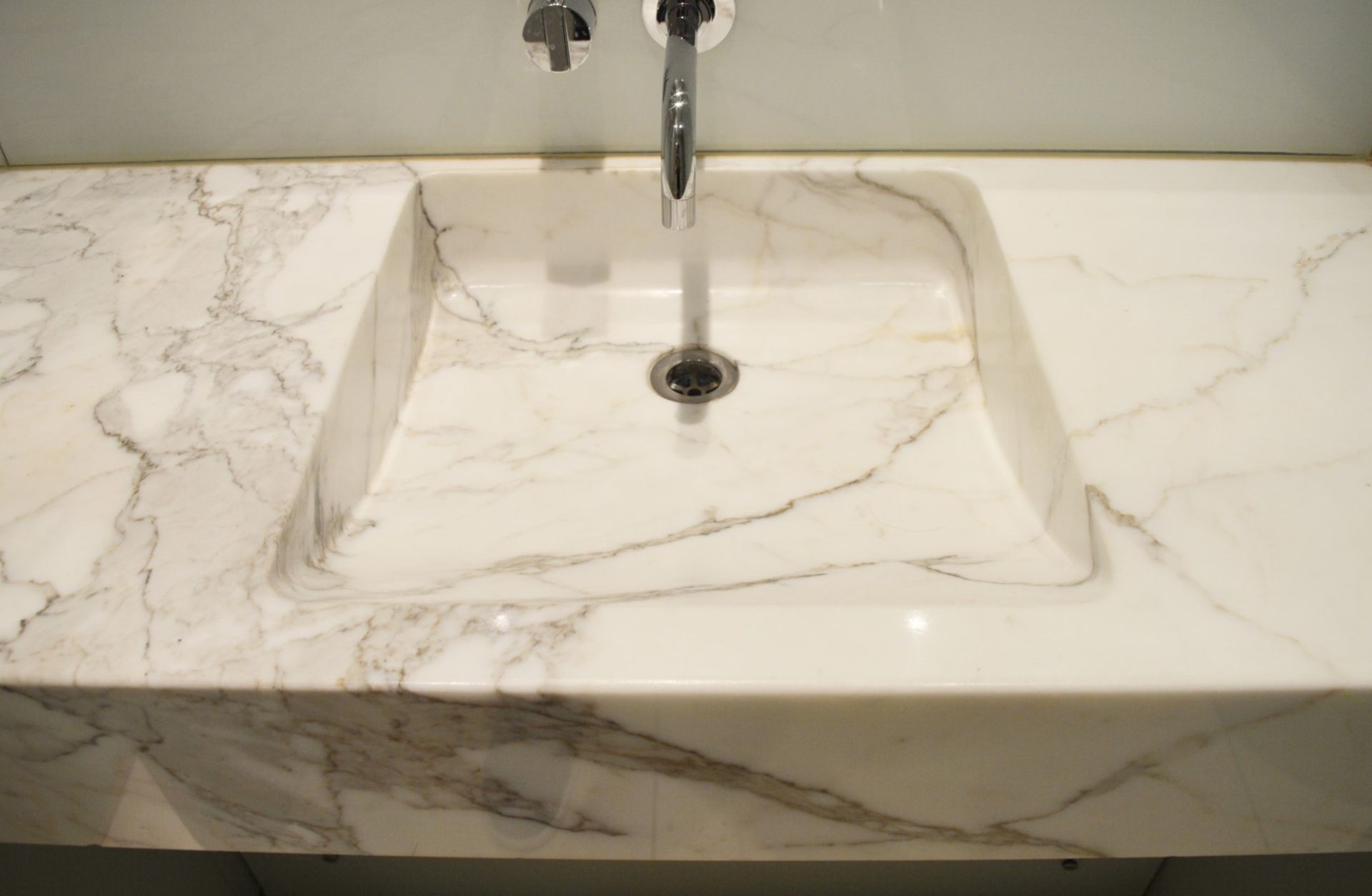 1 x Toilet Suite Including Solid Marble Vanity Sink Basin, Vola Wall Mounted Mixer Tap, Duravit Wall - Image 6 of 11