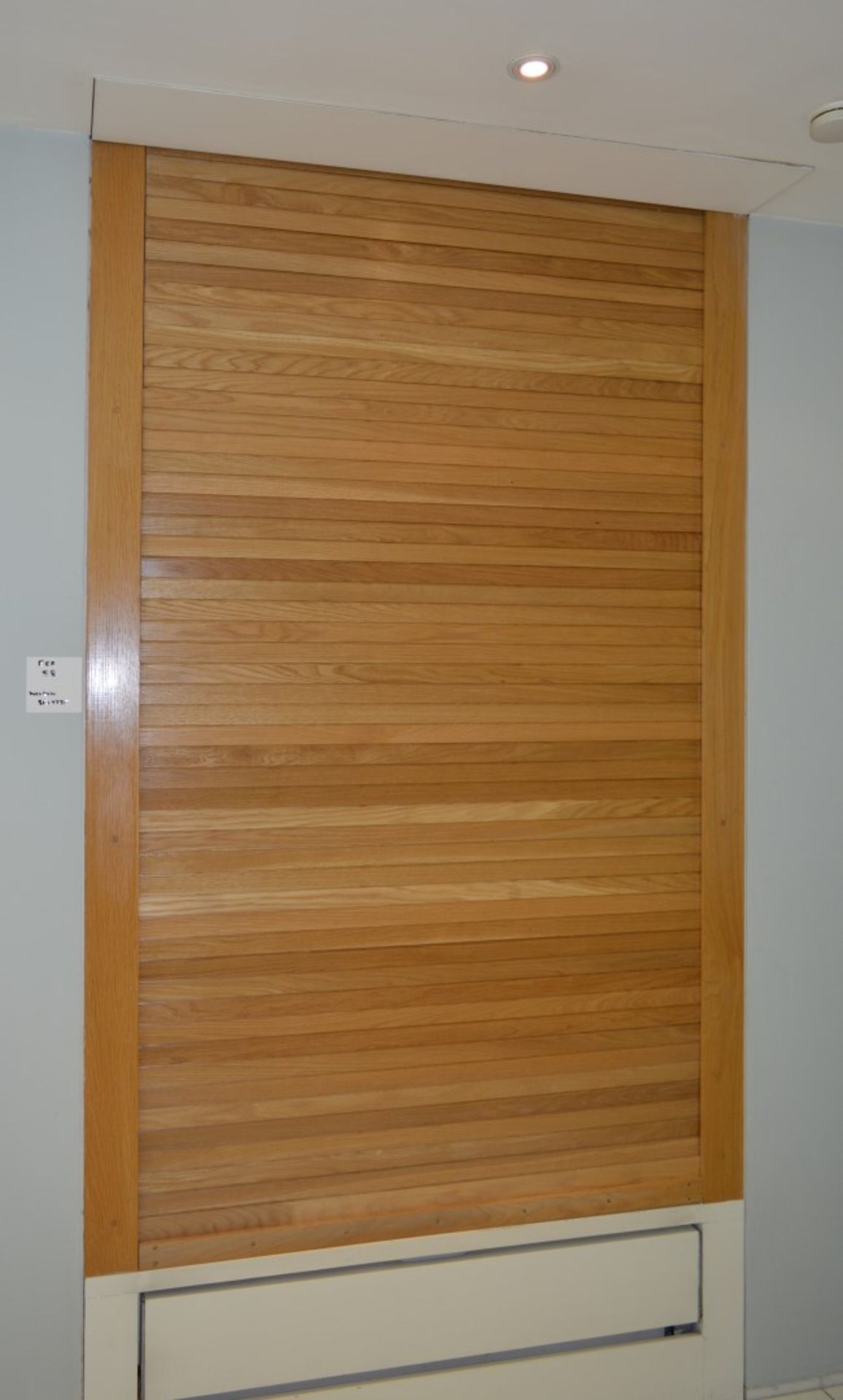1 x Roller Shutter Window Shade With Electric Motor - Ref 58 - Solid Wooden Slat Design - CL230 - - Image 2 of 10