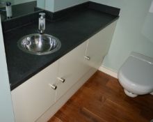 1 x Toilet Suite Including Bespoke Vanity Unit With Storage and Inset Sink Basin, Dorn Bracht