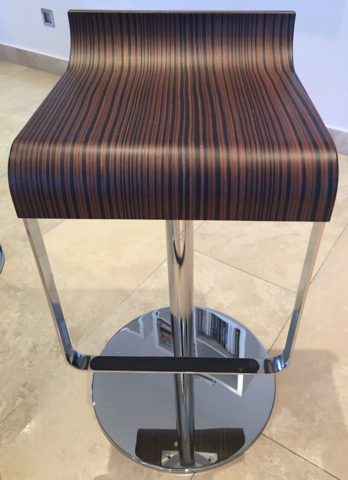 1 x Pair Of Matching Designer Calligaris "Mood" Gas Lift Stools - Both Supplied In Good Condition