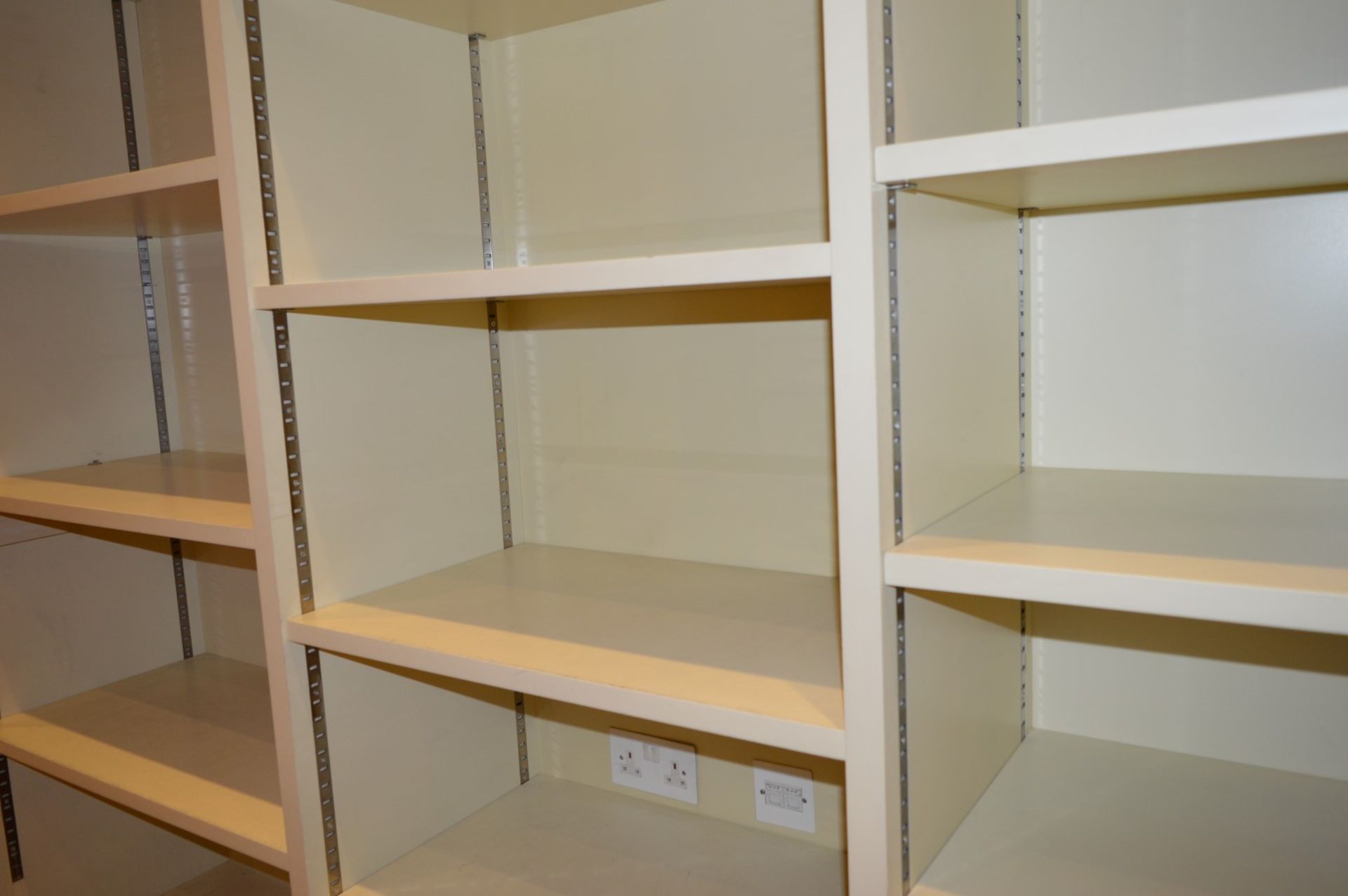 1 x Office Storage Room Including Two Sections of Adjustable Storage Shelvings and Oak Sideboard - Image 5 of 18