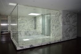 1 x Exquisite Italian Marble Spa Room Featuring Jacuzzi, Sauna Room, Steam Room and Shower Room -