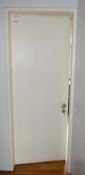 1 x Fire Resistant Internal Door - Fitted With Stylish Chrome Door Knobs, Triple Hinges and Lock -