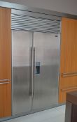 1 x Sub Zero 690S Side by Side American Refrigerator - Stainless Steel Finish - With Ice & Water