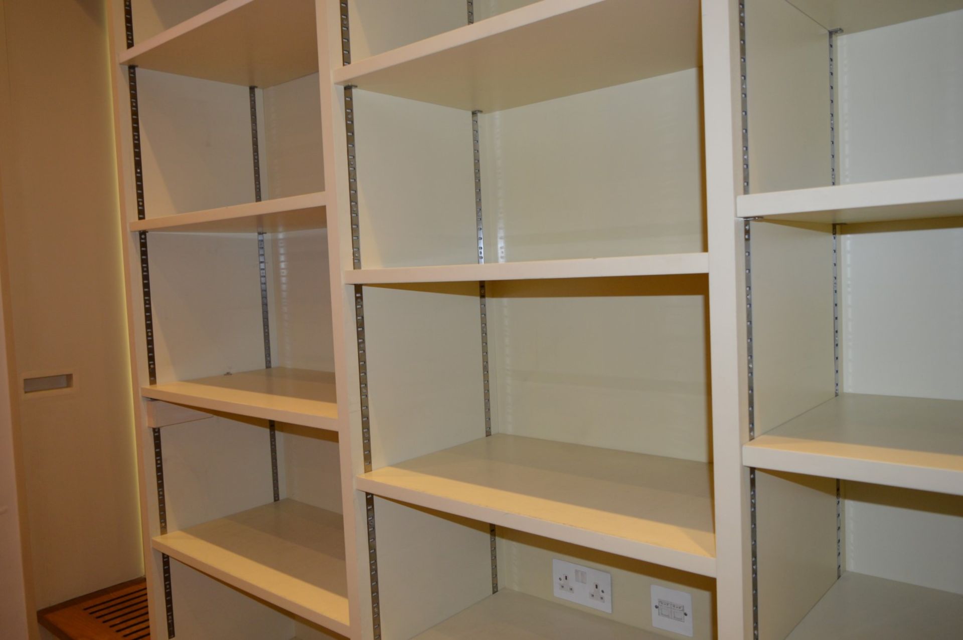 1 x Office Storage Room Including Two Sections of Adjustable Storage Shelvings and Oak Sideboard - Image 7 of 18