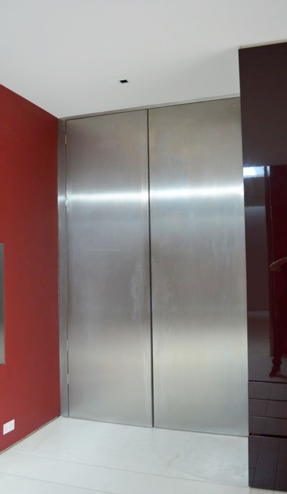 2 x Bespoke Internal Doors With Stainless Steel Finish - Pair of - Large Size - Ideal For Interior - Image 9 of 9