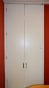 1 x Set of Window Shutter Door Blinds - Pair of - Ref 45 - Includes Door Hinges and Handles -