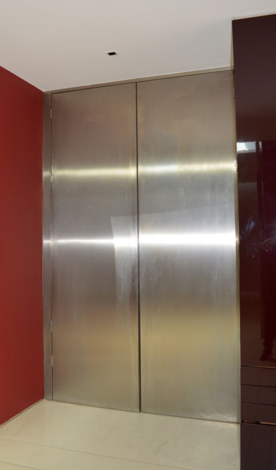 2 x Bespoke Internal Doors With Stainless Steel Finish - Pair of - Large Size - Ideal For Interior - Image 8 of 9