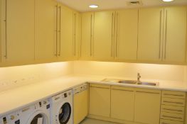 1 x Fitted Kitchen Utility Room With Miele Dishwasher and Stainless Steel Sink Basin With Blanco