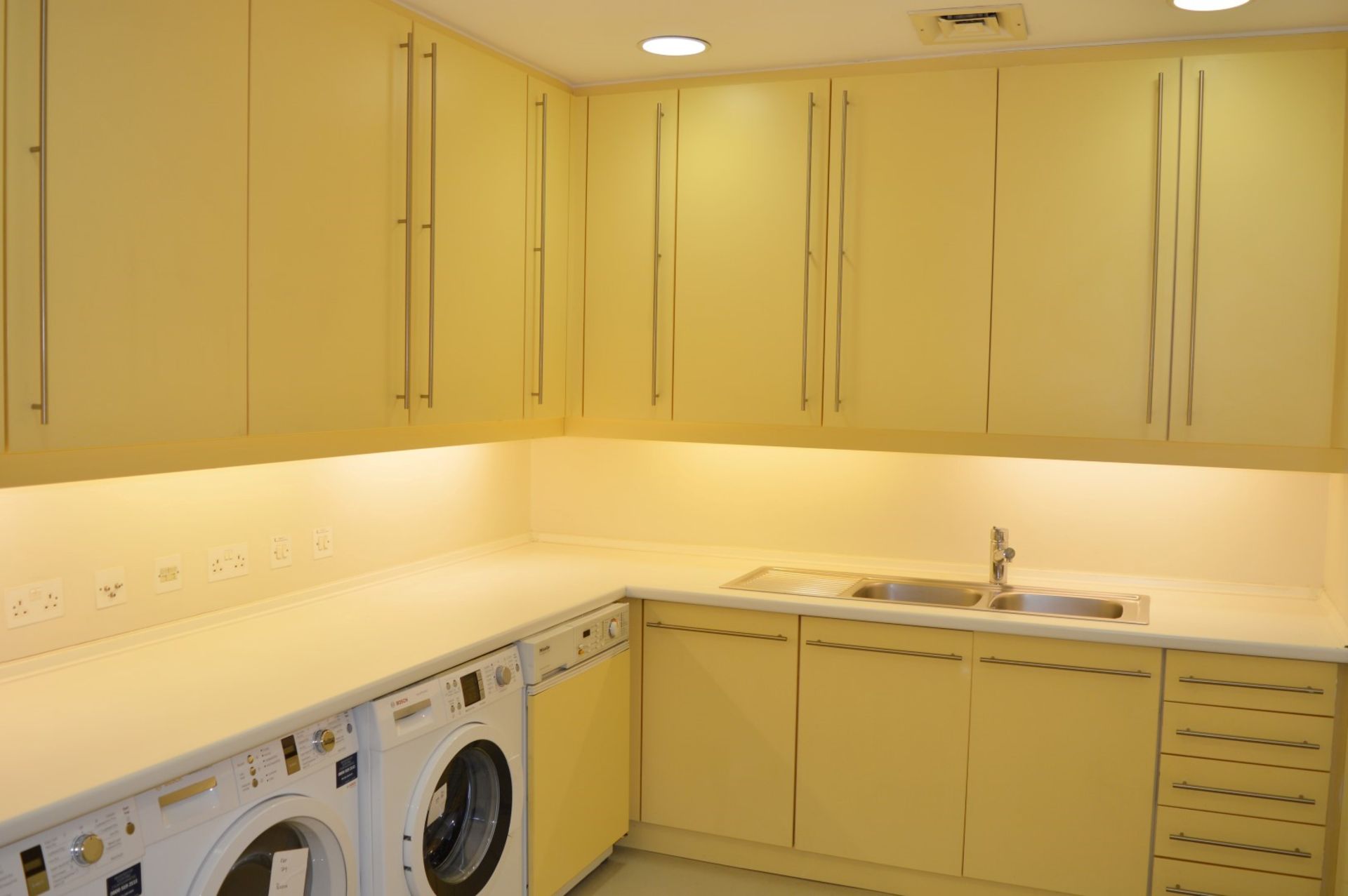 1 x Fitted Kitchen Utility Room With Miele Dishwasher and Stainless Steel Sink Basin With Blanco