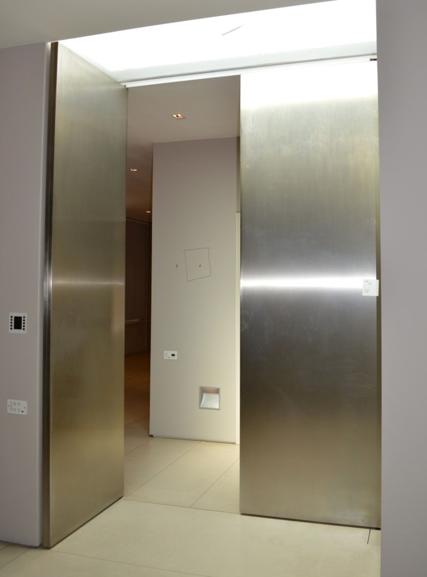 2 x Bespoke Internal Doors With Stainless Steel Finish - Pair of - Large Size - Ideal For Interior - Image 2 of 10