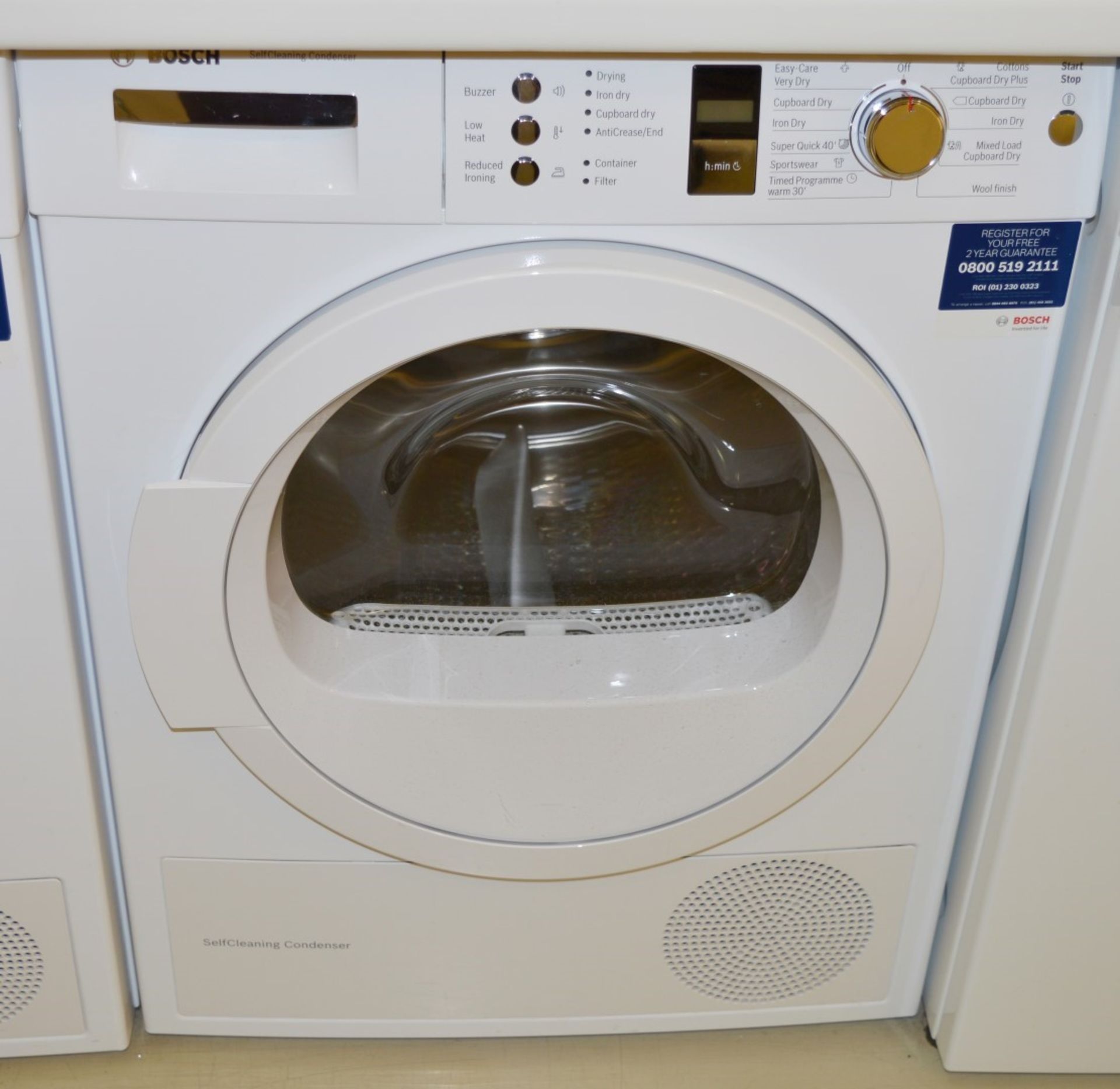 1 x Bosch 7kg Load Capacity Self Cleaning Condenser Tumble Dryer - Model WTW863S1GB - A++ Energy