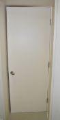 1 x Fire Resistant Internal Door - Fitted With Stylish Chrome Door Knobs, Triple Hinges and Lock -