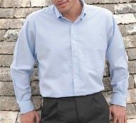 1 x Oxford Short Sleeve Shirt - Blue Size 23 - CL185 - Ref: DV/JC7021/BLU/23/P12 - New Stock -