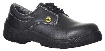 1 x Pair Of Portwest Compositelite™ Esd Laced Safety Shoe (S2 Safety Rated) - Black Size: 12 - CL185