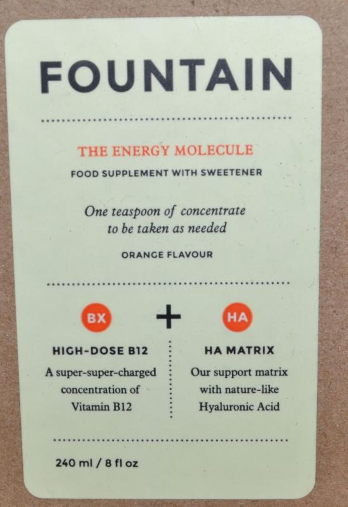 10 x 240ml Bottles of Fountain, The Energy Molecule Supplement - New & Boxed - CL185 - Ref: DRT0643 - Image 6 of 7