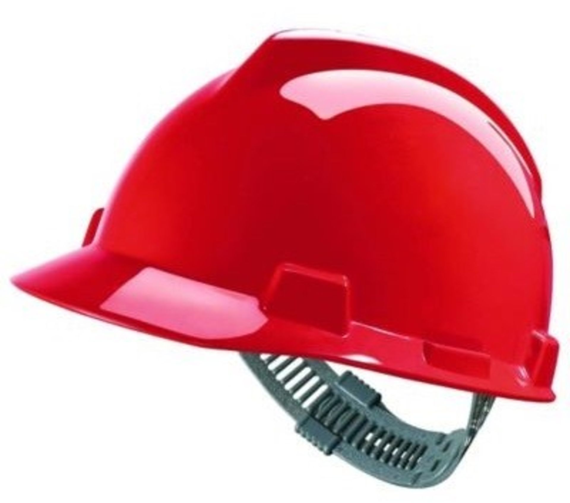 9 x V-Gard Protective Helmets With Staz-on Suspension And Sewn PVC Sweatband - Colour Red -