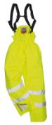 4 x Portwest Bizflame Hi-Viz Bib & Brace Flame Retardent Antistatic - Yellow - L - CL185 - Ref: PW/