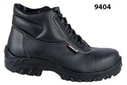 1 x Pair Of TOESAVERS "Lorica" Black Leather Safety Steel Top Cap Boot With Dual Density Sole And
