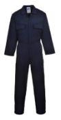 2 x Portwest Euro Work Coverall Navy - Size: Reg XS - CL185 - Ref: PW/S999/NVY/XS/P35 - New