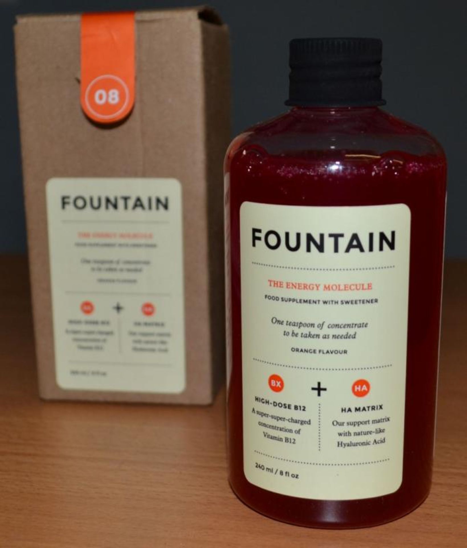 20 x 240ml Bottles of Fountain, The Energy Molecule Supplement - New & Boxed - CL185 - Ref: DRT0643 - Image 5 of 7