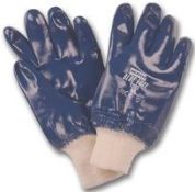 60 x Pairs Of Blue Tuff Knitt Wrist Fully Coated Work Gloves - Size: 9 / Medium - CL185 - Ref: NO/