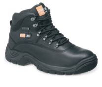 1 x Pair Of Sterling Steel Black Waterproof Hiker With Steel Toe & Midsole - Size 3 - CL185 - Ref: