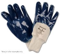120 x Blue Safe Knit Wrist Palm Coated Work Gloves - Size 9 - CL185 - Ref: NO/T101/9/P51 - New Stock