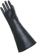 20 x Pairs of 17" Mediumweight Black Rubber Industrial Gauntlets Size 9.5 - CL185 - Ref: MAR/GR203/9