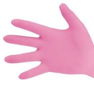 600 x Bodyguards Pink Nitrile Powder Free Disposable Gloves AQL 1.5 - Lot Includes 500 x Small + 100