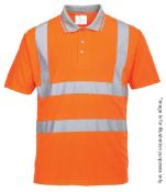 5 x High Visibility Polo Shirts - Colour: Orange - Large - CL185 - Ref: PW/RT22/ORG/L/P58 - New