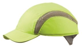 8 x Centurion Airpro Reduced Peak Airpro Baseball Bump Cap In Hi-Vis Yellow - CL185 - Ref: CEN/