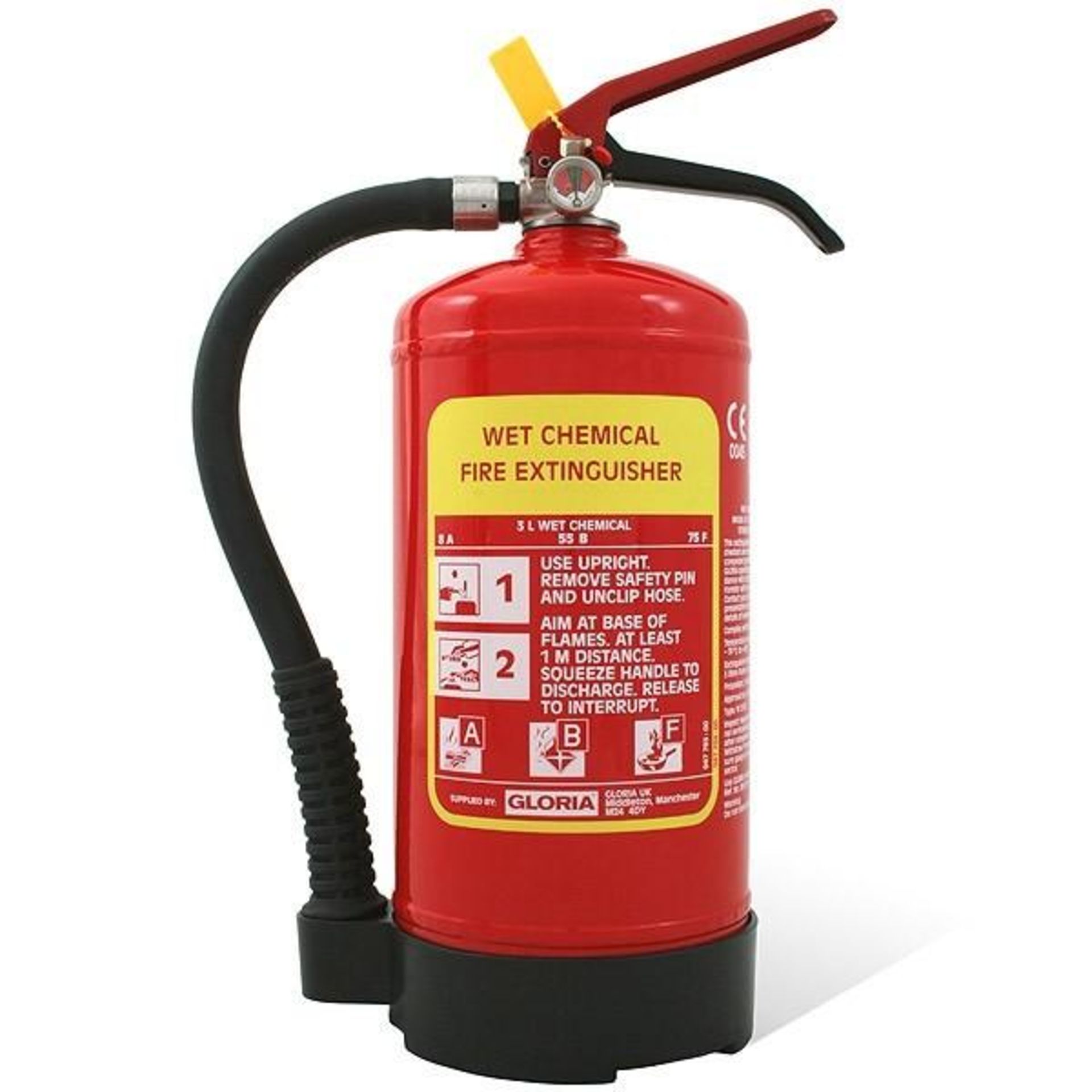 4 x 3 Litre Wet Chemical Fire Extinguishers (Fclass) - CL185 - Ref: 57010/P6 - New Stock - Location: