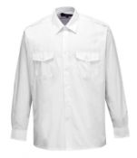28 x Portwest Pilot Shirt Long Sleeved - White - Collar 14 - CL185 - Ref: PW/S102/WHT/14/P23 - New
